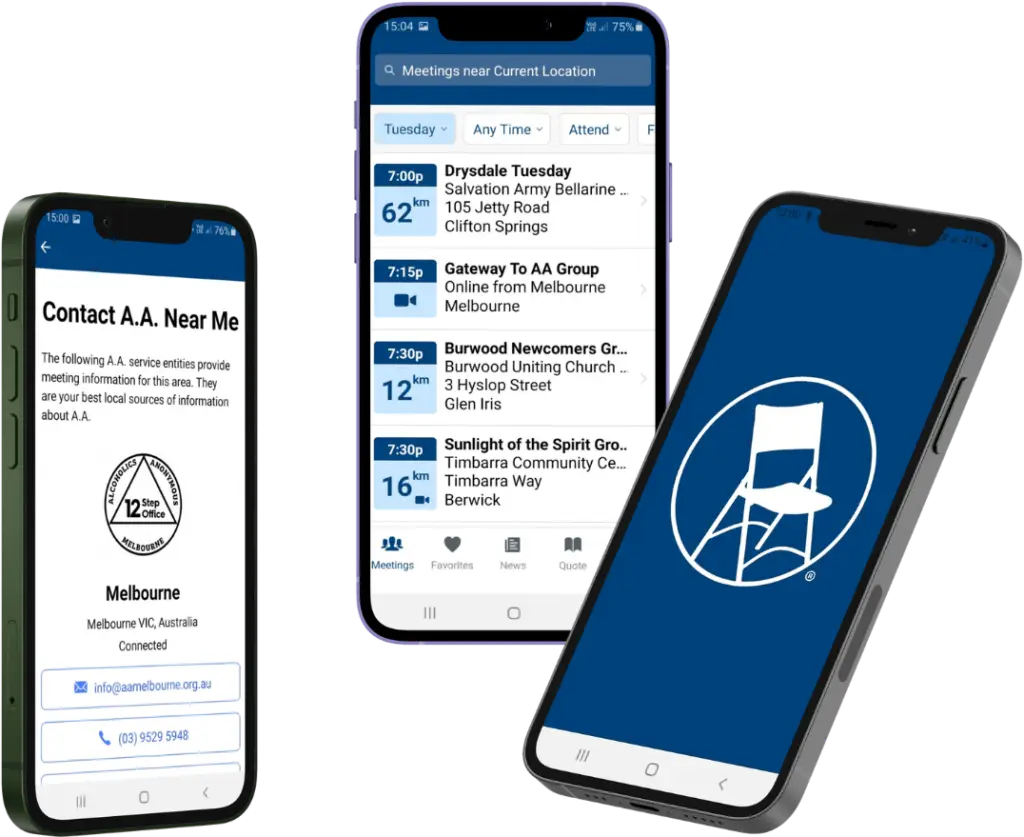iPhone with Meeting Guide App